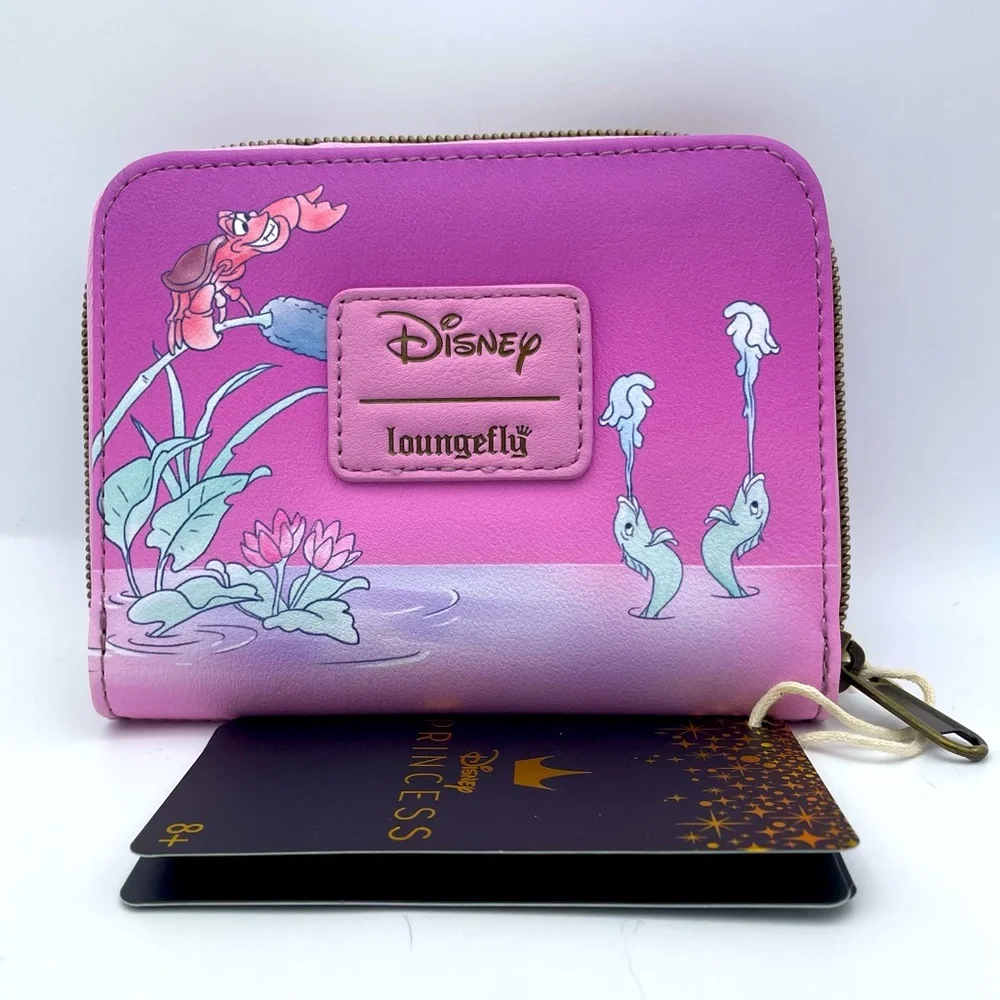 Loungefly Disney The Little Mermaid Kiss the Girl Zipper Wallet NWT